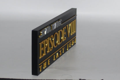 Star Wars The Last Jedi 3D printed Logo Sign Wall Desk Shelf Art