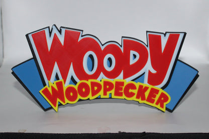 Woody Woodpecker 3D printed Logo Sign Wall Desk Shelf Art