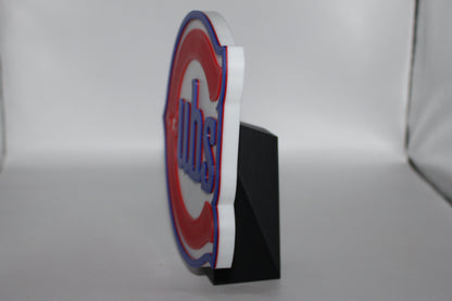 Chicago Cubs, MLB 3D printed Logo Sign Wall Desk Shelf Art