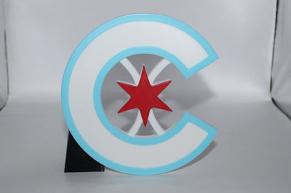Chicago Cubs, MLB 3D printed Logo Sign Wall Desk Shelf Art