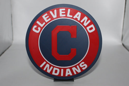 Cleveland Indians, 3D printed Logo Sign Wall Desk Shelf Art