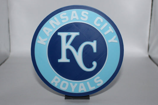 Kansas City Royals, MLB 3D printed Logo Sign Wall Desk Shelf Art