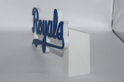 Kansas City Royals, MLB 3D printed Logo Sign Wall Desk Shelf Art