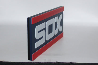 Chicago White Sox, MLB 3D printed Logo Sign Wall Desk Shelf Art