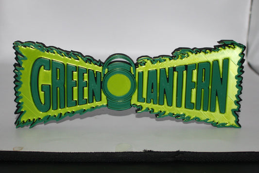Green Lantern 3D printed Logo Sign Wall Desk Shelf Art