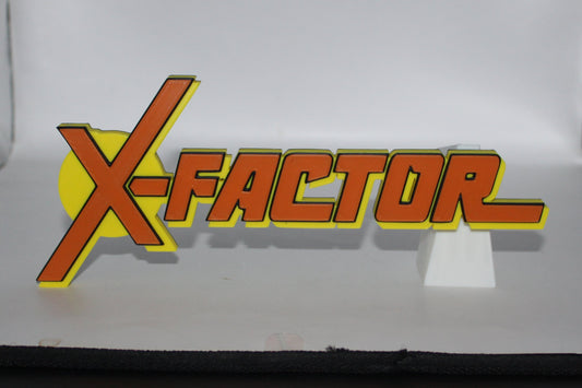 X-Factor 3D printed Logo Sign Wall Desk Shelf Art