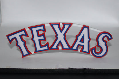 Texas Rangers 3D printed Logo Sign Wall Desk Shelf Art