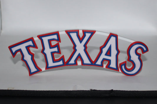Texas Rangers 3D printed Logo Sign Wall Desk Shelf Art