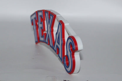 Texas Rangers 3D printed Logo Sign Wall Desk Shelf Art
