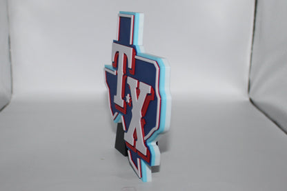 Texas Rangers 3D printed Logo Sign Wall Desk Shelf Art