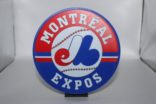 Montreal Expos, MLB 3D printed Logo Sign Wall Desk Shelf Art