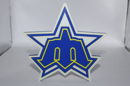 Seattle Mariners, MLB 3D printed Logo Sign Wall Desk Shelf Art