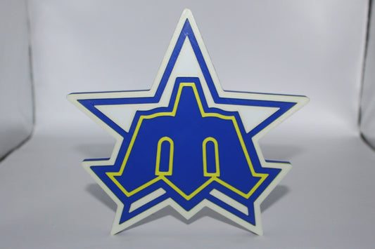 Seattle Mariners, MLB 3D printed Logo Sign Wall Desk Shelf Art