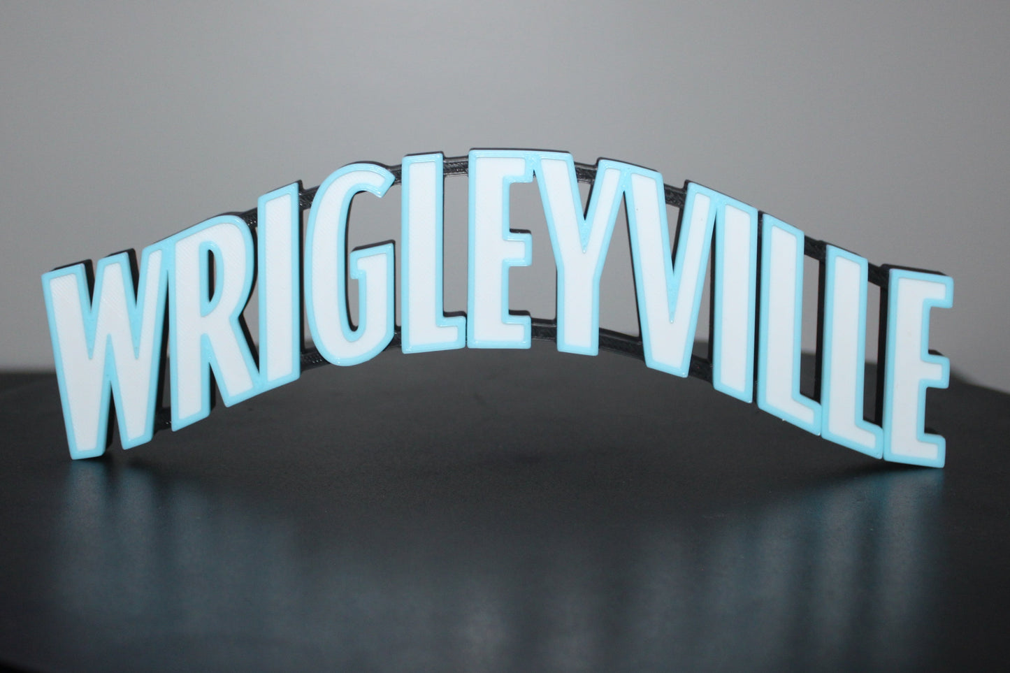 Wrigleyville 3D printed Logo Sign Wall Desk Shelf Art