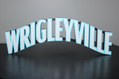 Wrigleyville 3D printed Logo Sign Wall Desk Shelf Art