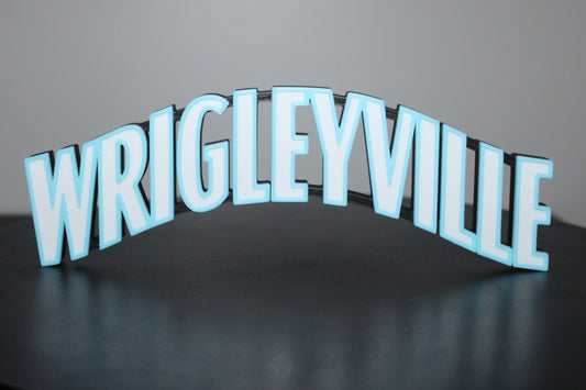 Wrigleyville 3D printed Logo Sign Wall Desk Shelf Art