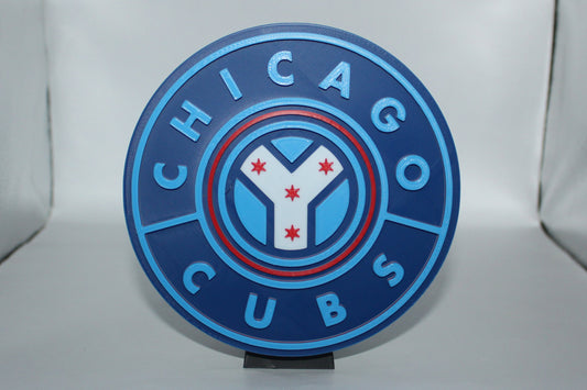 Chicago Cubs, MLB 3D printed Logo Sign Wall Desk Shelf Art