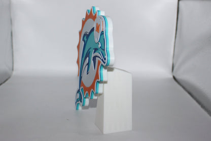 Miami Dolphins, National Football League 3D printed Logo Sign Wall Desk Shelf Art
