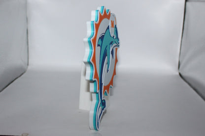 Miami Dolphins, National Football League 3D printed Logo Sign Wall Desk Shelf Art