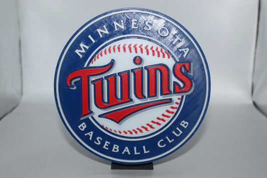 Minnesota Twins , MLB 3D printed Logo Sign Wall Desk Shelf Art