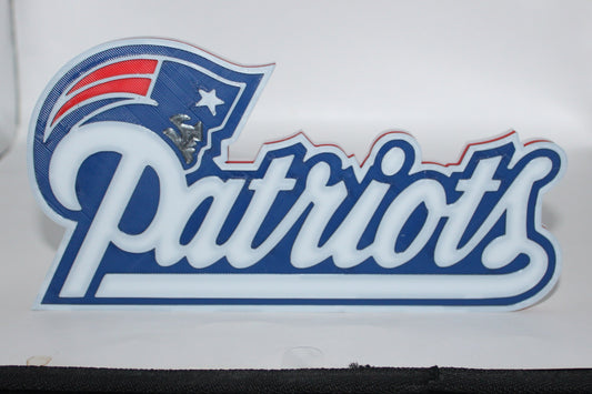 New England Patriots, NFL 3D printed Logo, Sign, Wall, Desk, Fridge, Shelf Art