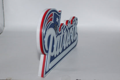 New England Patriots, NFL 3D printed Logo, Sign, Wall, Desk, Fridge, Shelf Art