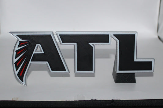 Atlanta Falcons, NFL 3D printed Logo, Sign, Wall, Desk, Fridge, Shelf Art