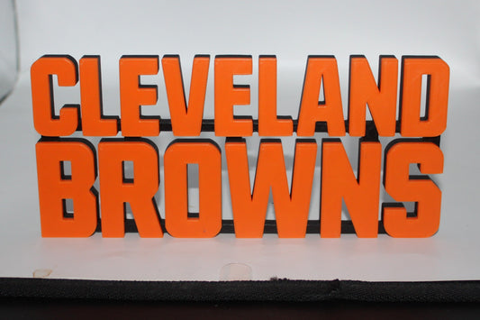 Cleveland Browns, NFL 3D printed Logo, Sign, Wall, Desk, Fridge, Shelf Art