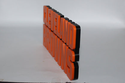 Cleveland Browns, NFL 3D printed Logo, Sign, Wall, Desk, Fridge, Shelf Art