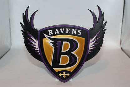 Baltimore Ravens, National Football League 3D printed Logo Sign Wall Desk Shelf Art