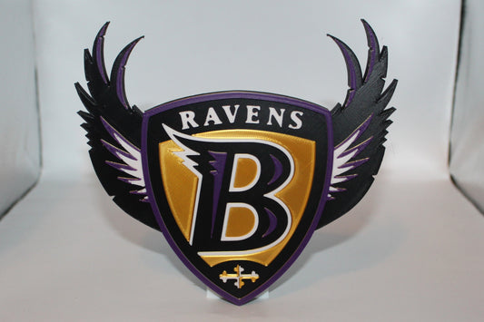 Baltimore Ravens, National Football League 3D printed Logo Sign Wall Desk Shelf Art