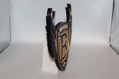 Baltimore Ravens, National Football League 3D printed Logo Sign Wall Desk Shelf Art