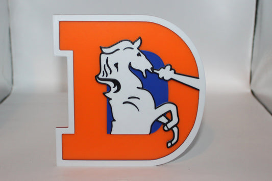 Denver Broncos, Broncos 3D printed Logo Sign Wall Desk Shelf Art