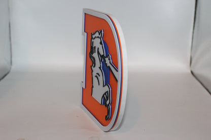 Denver Broncos, Broncos 3D printed Logo Sign Wall Desk Shelf Art