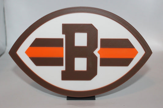 Cleveland Browns, NFL 3D printed Logo, Sign, Wall, Desk, Fridge, Shelf Art