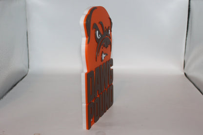 Cleveland Browns, NFL 3D printed Logo, Sign, Wall, Desk, Fridge, Shelf Art