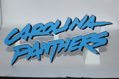 Carolina Panthers, NFL 3D printed Logo, Sign, Wall, Desk, Fridge, Shelf Art