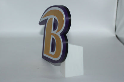 Baltimore Ravens, National Football League 3D printed Logo Sign Wall Desk Shelf Art