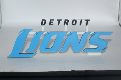 Detroit Lions, Lions 3D printed Logo Sign Wall Desk Shelf Art