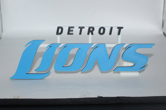 Detroit Lions, Lions 3D printed Logo Sign Wall Desk Shelf Art