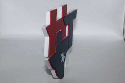 Houston Texans 3D printed Logo, Sign, Wall, Desk, Fridge, Shelf Art