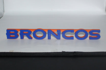 Denver Broncos, Broncos 3D printed Logo Sign Wall Desk Shelf Art