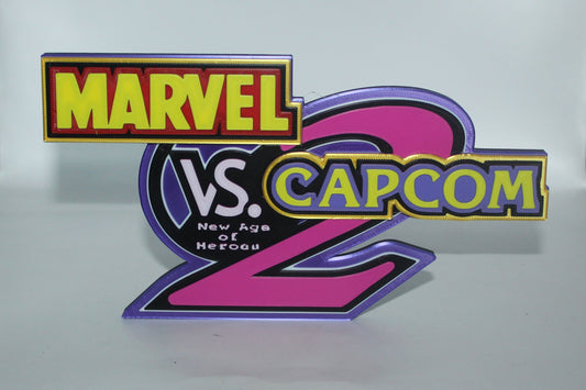 Marvel vs. Capcom 2: New Age of Heroes, 3D printed Logo Sign Wall Desk Shelf Art