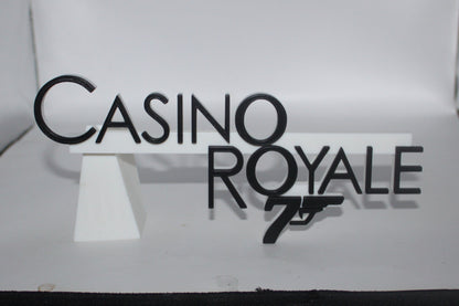 007 Bond Casino Royale James Bond 3D printed Logo Sign Wall Desk Shelf Art