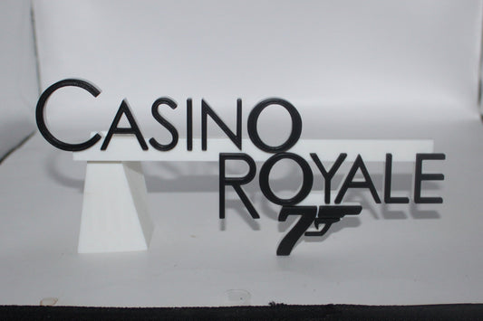 007 Bond Casino Royale James Bond 3D printed Logo Sign Wall Desk Shelf Art