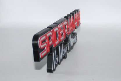 Spider-Man No Way Home, 3D printed Logo Sign Wall Desk Shelf Art