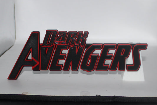 Dark Avengers 3D printed Logo Sign Wall Desk Shelf Art