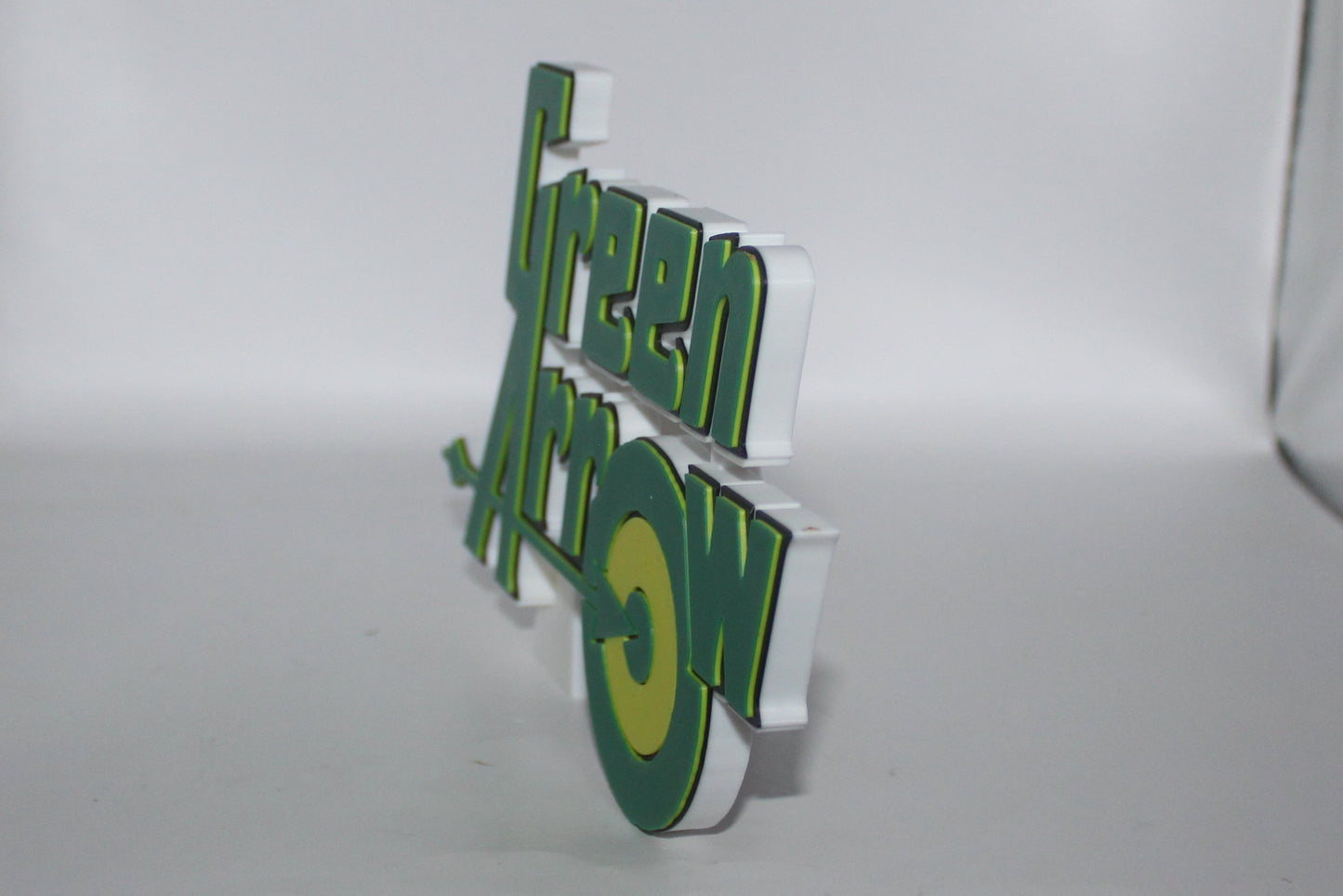 Green Arrow 3D printed Logo Sign Wall Desk Shelf Art