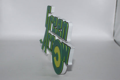Green Arrow 3D printed Logo Sign Wall Desk Shelf Art