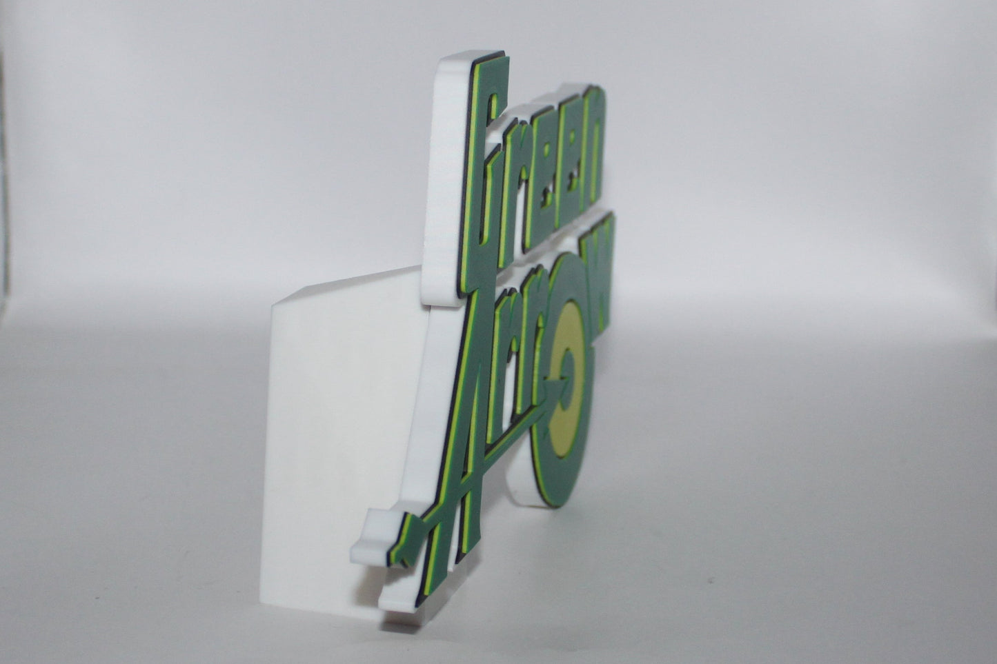 Green Arrow 3D printed Logo Sign Wall Desk Shelf Art